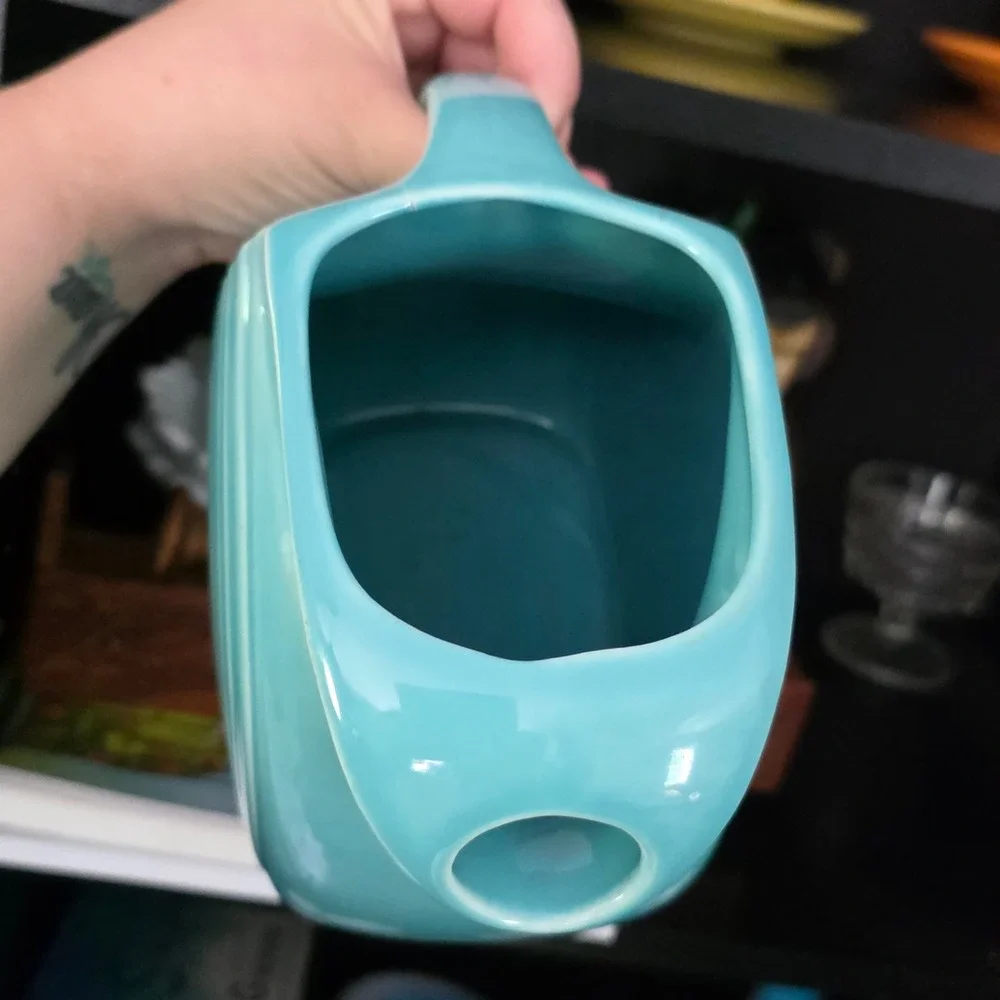 Vintage Fiesta Turquoise Disc Pitcher‎ Large Circa 1938-1969 Homer Laughlin USA